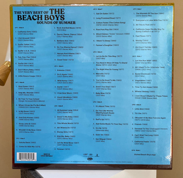 The Beach Boys : The Very Best Of The Beach Boys (Sounds Of Summer) (5xLP + LP, S/Sided, Etch + Box, Comp, Dlx, RM, DMM)