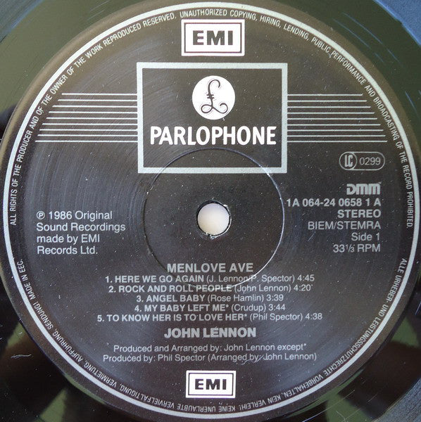 John Lennon ~ Menlove Ave (Vinyl) - Djungel & Jazz