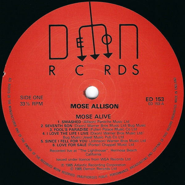 Mose Allison : Mose Alive! (LP, Album, Mono, RE)