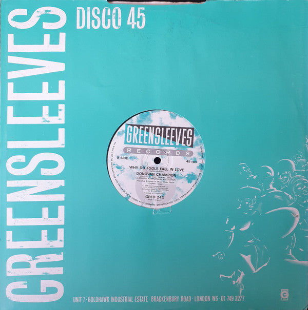 Jesse Gender* / Donovan Champion : The Shake / Why Do Fools Fall In Love (12")