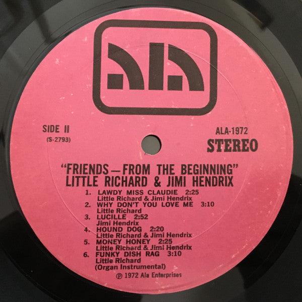 Little Richard / Jimi Hendrix ~ Friends - From The Beginning (Vinyl) - Djungel & Jazz