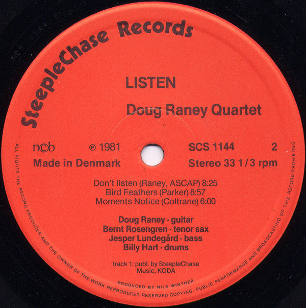 Doug Raney Quartet ~ Listen (Vinyl) - Djungel & Jazz