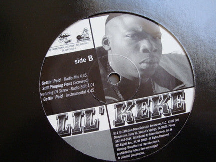 Lil' Keke : Baller In The Mix/Getting Paid/Still Pimping Pens (12", Promo)