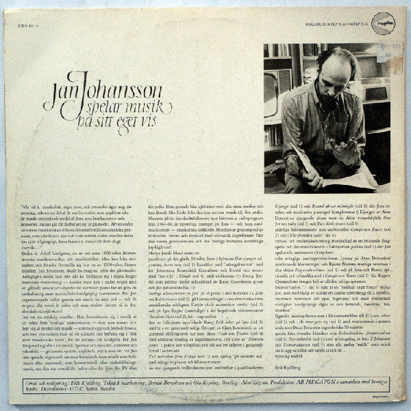 Jan Johansson ~ Jan Johansson Spelar Musik På Sitt Eget Vis (Vinyl) - Djungel & Jazz