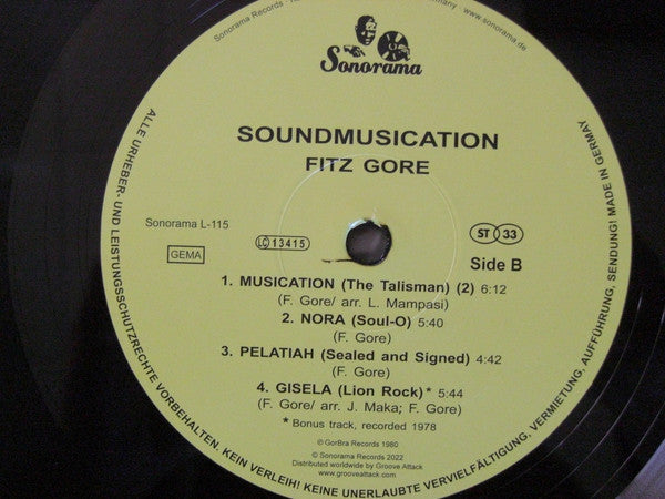 Fitz Gore : Soundmusication (LP, Album, RE, RM, S/Edition, wit)