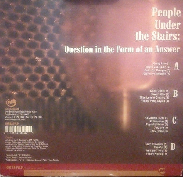 People Under The Stairs ~ Question In The Form Of An Answer (Vinyl) - Djungel & Jazz