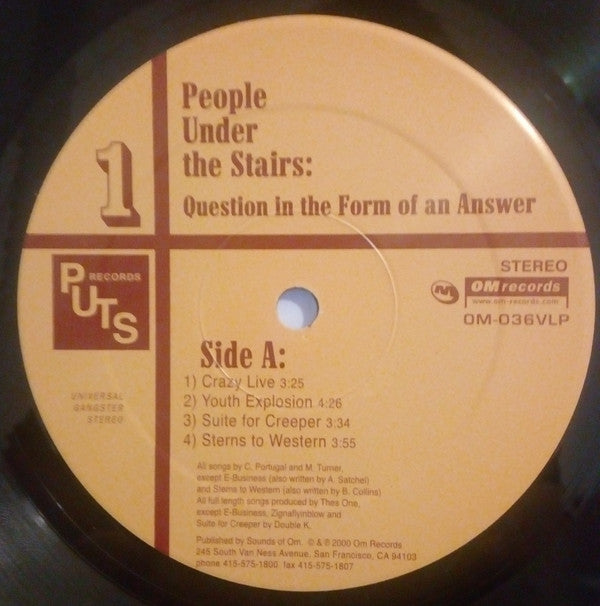 People Under The Stairs ~ Question In The Form Of An Answer (Vinyl) - Djungel & Jazz