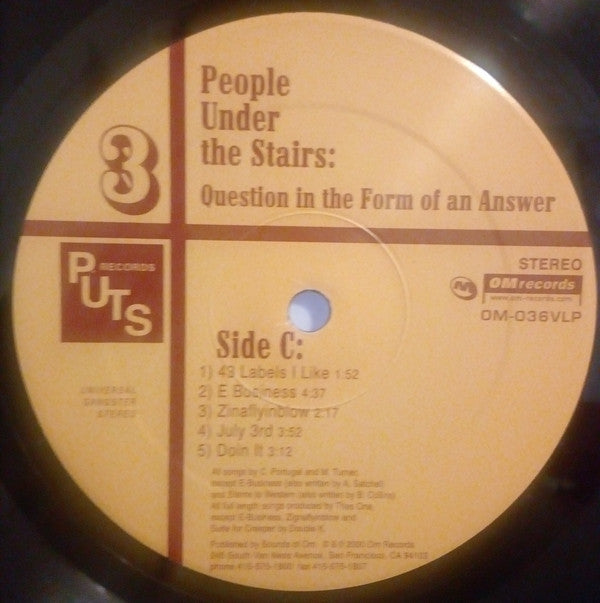 People Under The Stairs ~ Question In The Form Of An Answer (Vinyl) - Djungel & Jazz