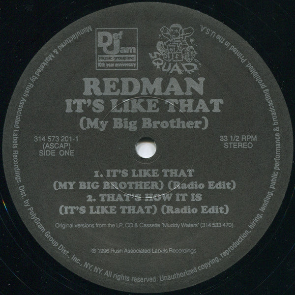 Redman ~ It's Like That (My Big Brother) (Vinyl) - Djungel & Jazz