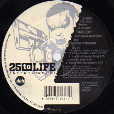 Tragedy ~ LA, LA (Marley Marl Remixes) (Vinyl) - Djungel & Jazz