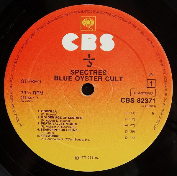 Blue Öyster Cult : Spectres (LP, Album)