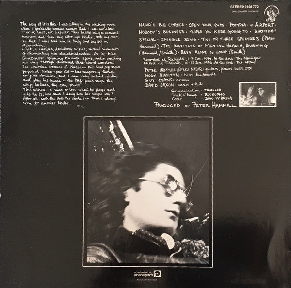 Peter Hammill ~ Nadir's Big Chance (Vinyl) - Djungel & Jazz