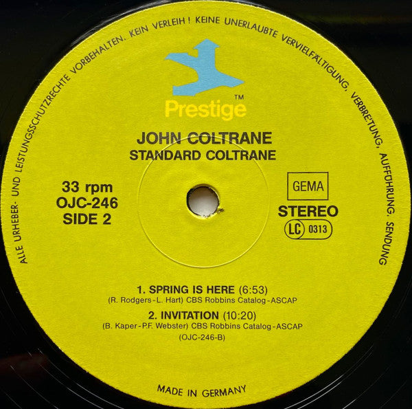 John Coltrane ~ Standard Coltrane (Vinyl) - Djungel & Jazz