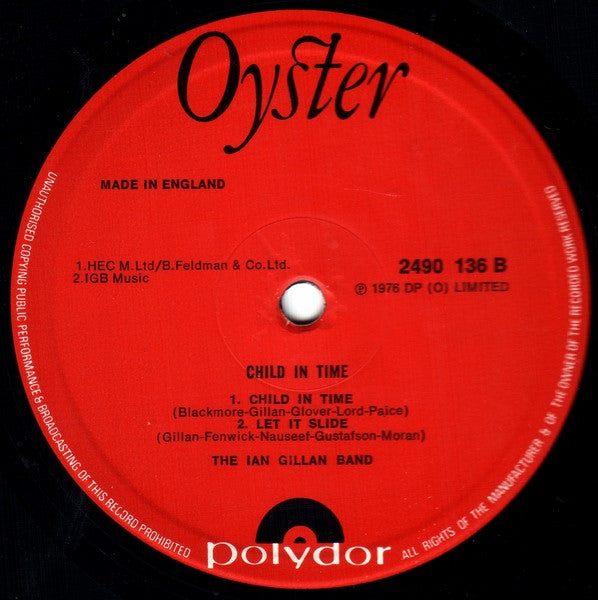 Ian Gillan Band ~ Child In Time (Vinyl) - Djungel & Jazz
