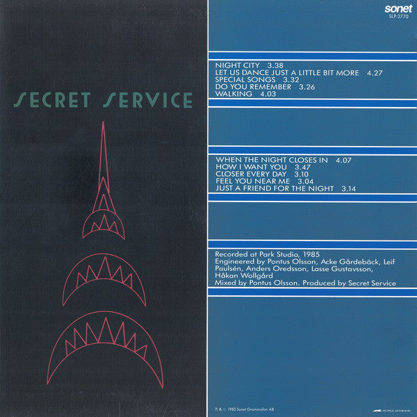 Secret Service : When The Night Closes In (LP, Album)