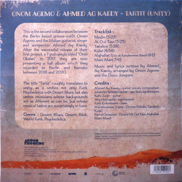 Onom Agemo & Ahmed Ag Kaedy ~ Tartit (Vinyl) - Djungel & Jazz