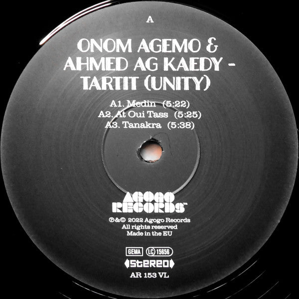 Onom Agemo & Ahmed Ag Kaedy ~ Tartit (Vinyl) - Djungel & Jazz