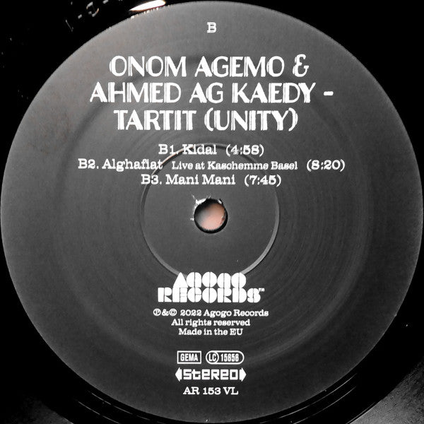 Onom Agemo & Ahmed Ag Kaedy ~ Tartit (Vinyl) - Djungel & Jazz