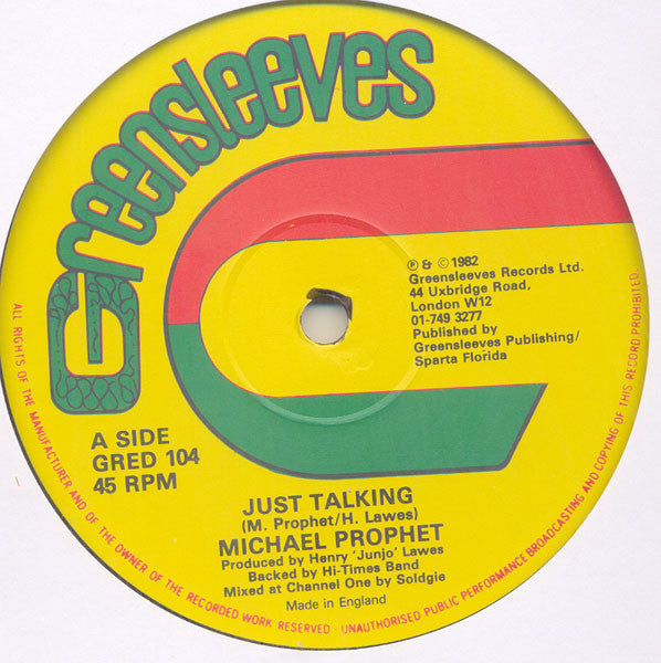 Michael Prophet : Just Talking (12")