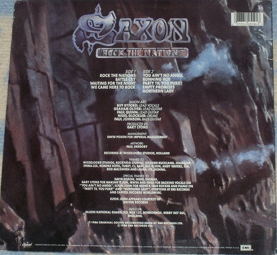 Saxon ~ Rock The Nations (Vinyl) - Djungel & Jazz