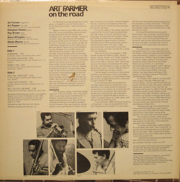 Art Farmer ~ On The Road (Vinyl) - Djungel & Jazz