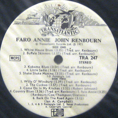 John Renbourn ~ Faro Annie (Vinyl) - Djungel & Jazz