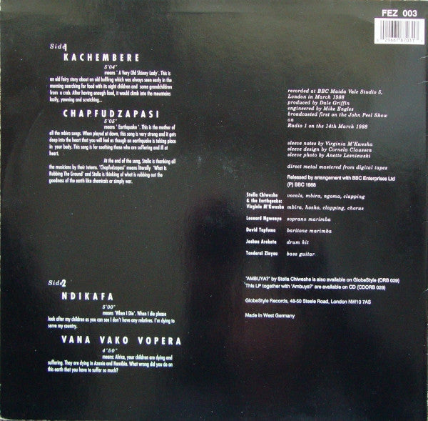 Stella Chiweshe ~ Ndizvozvo (Vinyl) - Djungel & Jazz
