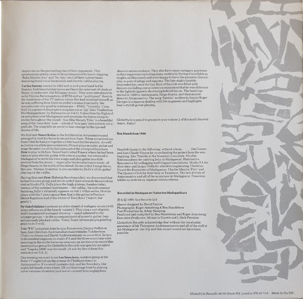 Various ~ Madagasikara Two (Vinyl) - Djungel & Jazz