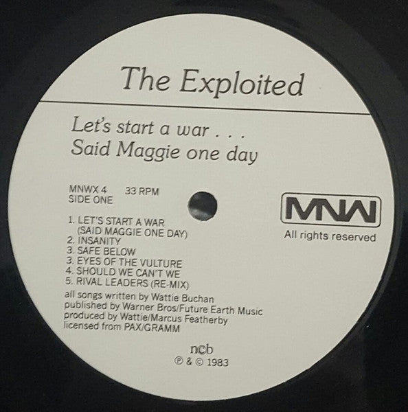 The Exploited ~ Let's Start A War... ...Said Maggie One Day (Vinyl) - Djungel & Jazz