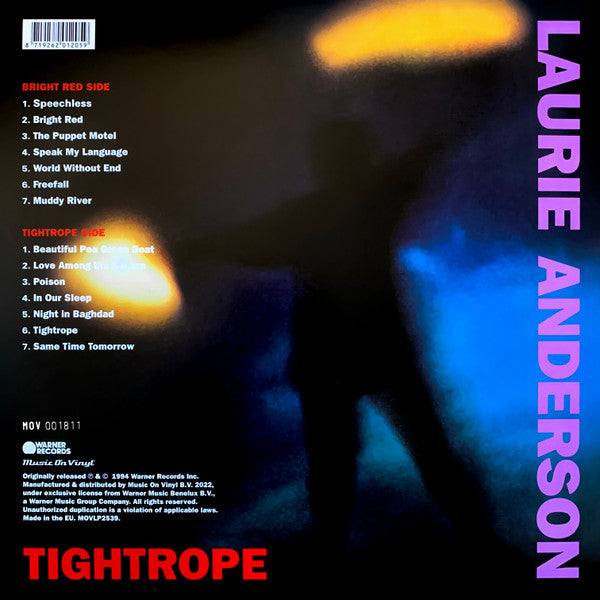 Laurie Anderson ~ Bright Red (Vinyl) - Djungel & Jazz