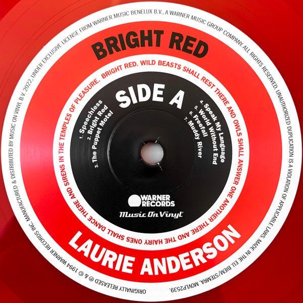 Laurie Anderson ~ Bright Red (Vinyl) - Djungel & Jazz