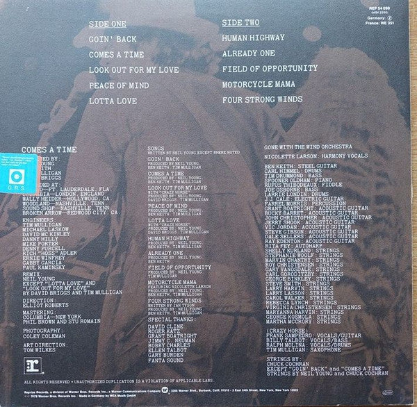 Neil Young : Comes A Time (LP, Album, RE)