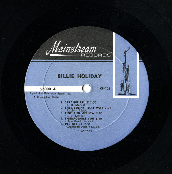 Billie Holiday : Billie Holiday (LP, Comp, Mono)