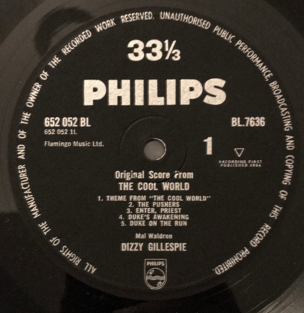 Dizzy Gillespie ~ The Cool World (Original Score From The Motion Picture) (Vinyl) - Djungel & Jazz