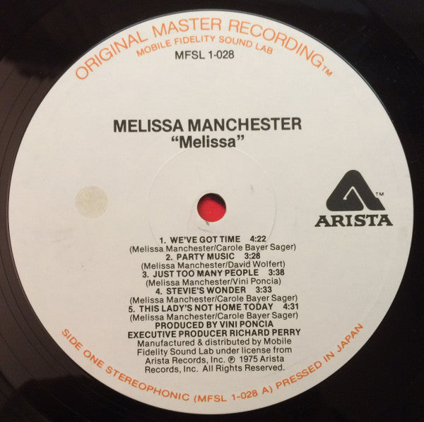 Melissa Manchester ~ Melissa (Vinyl) - Djungel & Jazz