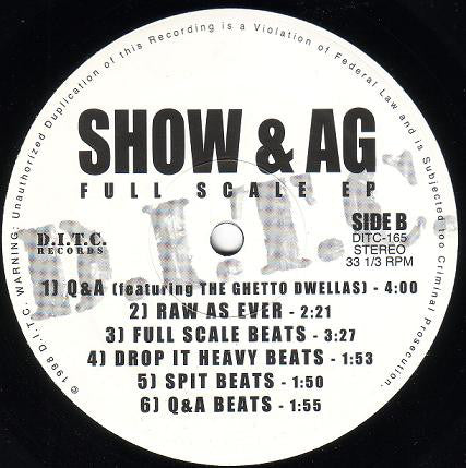 Show & AG ~ Full Scale EP (Vinyl) - Djungel & Jazz