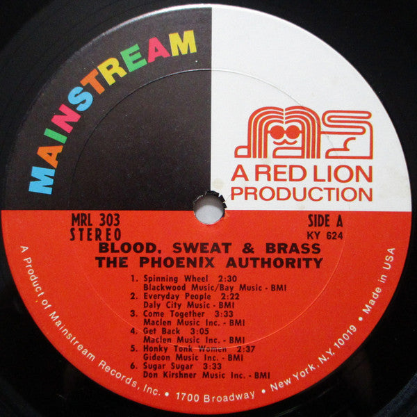 The Phoenix Authority ~ Blood, Sweat & Brass (Vinyl) - Djungel & Jazz