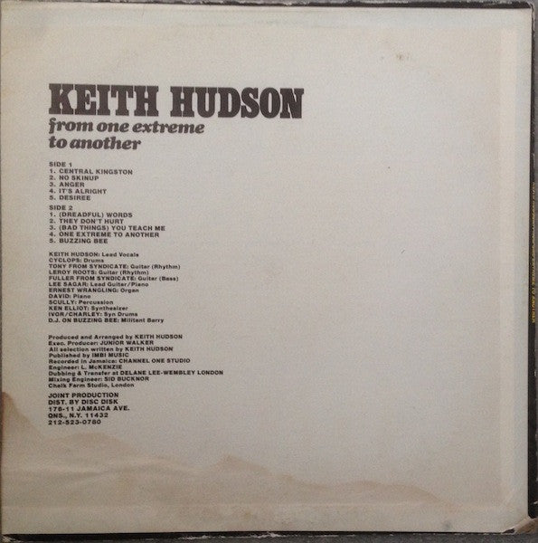 Keith Hudson : From One Extreme To Another (LP, Album)