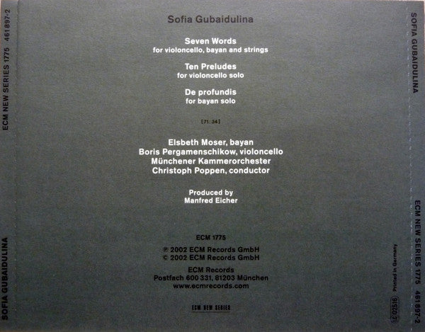 Sofia Gubaidulina ~ Sofia Gubaidulina (Vinyl) - Djungel & Jazz