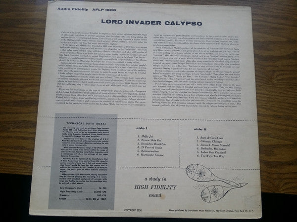 Lord Invader ~ Calypso (Vinyl) - Djungel & Jazz