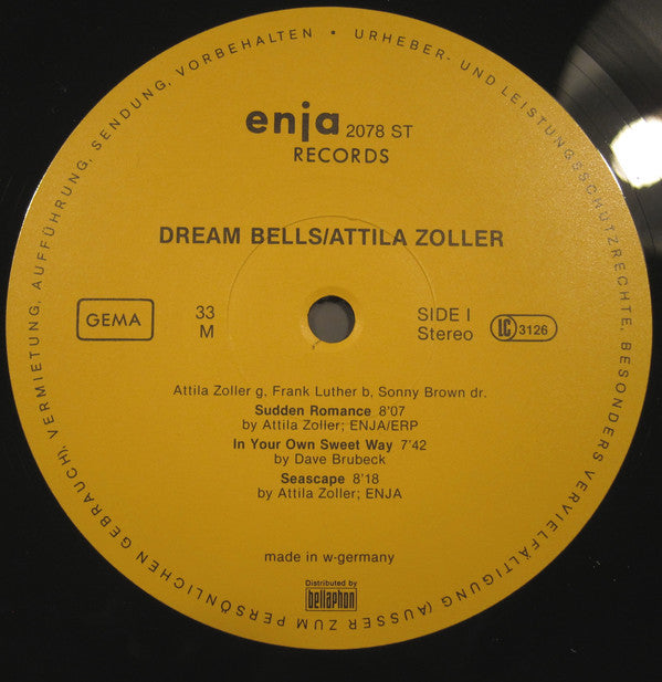 Attila Zoller ~ Dream Bells (Vinyl) - Djungel & Jazz