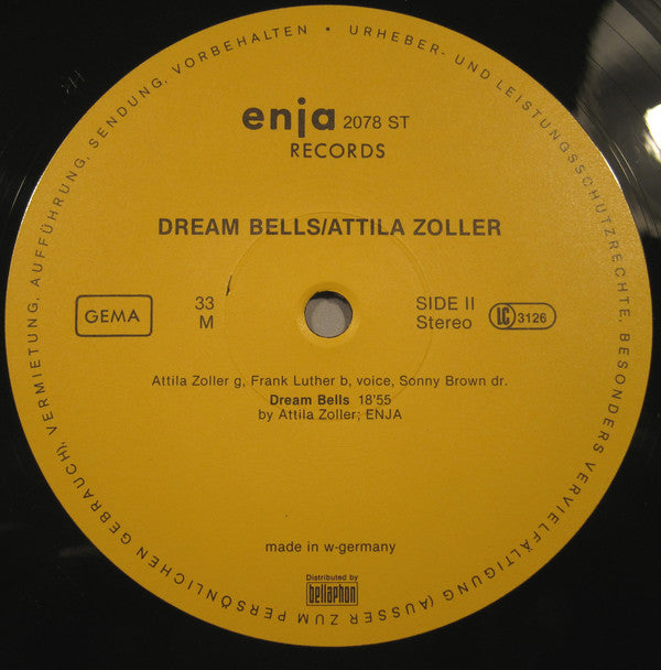 Attila Zoller ~ Dream Bells (Vinyl) - Djungel & Jazz