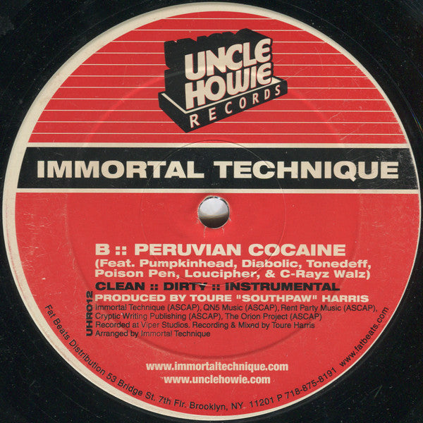 Immortal Technique ~ Industrial Revolution / Peruvian Cocaine (Vinyl) - Djungel & Jazz
