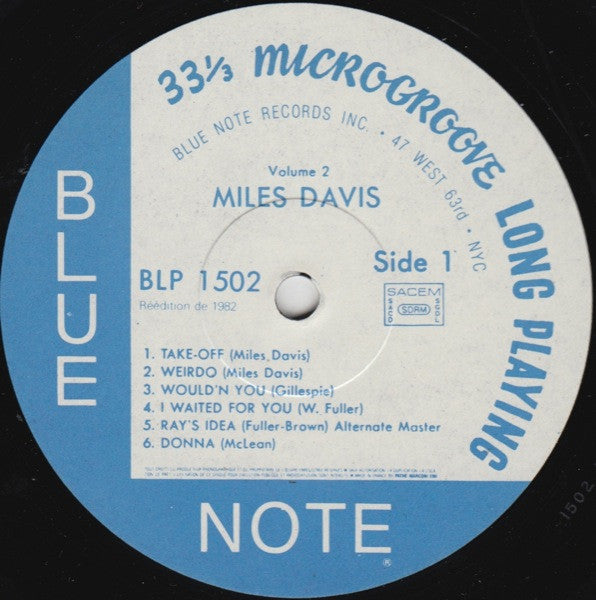 Miles Davis : Volume 2 (LP, Comp, Mono, RE)