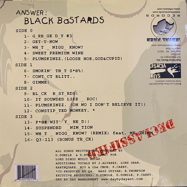 KMD ~ Bl_ck B_st_rds (Vinyl) - Djungel & Jazz
