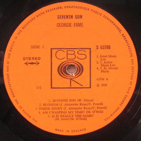 Georgie Fame ~ Seventh Son (Vinyl) - Djungel & Jazz