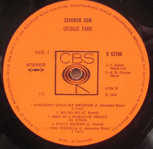 Georgie Fame ~ Seventh Son (Vinyl) - Djungel & Jazz