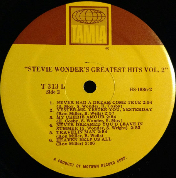 Stevie Wonder ~ Stevie Wonder's Greatest Hits Vol. 2 (Vinyl) - Djungel & Jazz