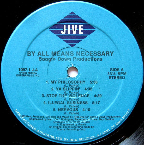 Boogie Down Productions ~ By All Means Necessary (Vinyl) - Djungel & Jazz