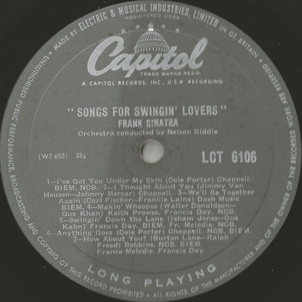 Frank Sinatra ~ Songs For Swingin' Lovers! (Vinyl) - Djungel & Jazz